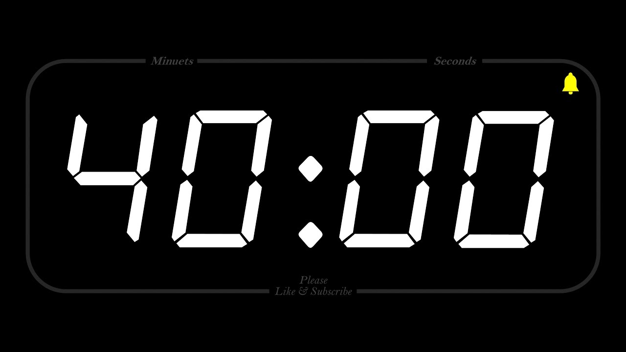 40 MINUTE - TIMER & ALARM - Full HD - COUNTDOWN