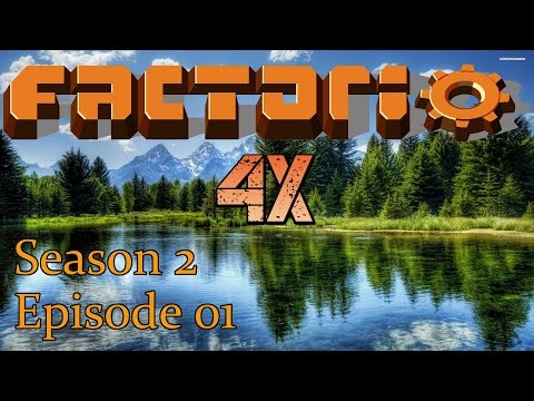Factorio 4X -  Season 2 - Episode 01 - The Small Footprint Plan. Now with Metal Bakers!