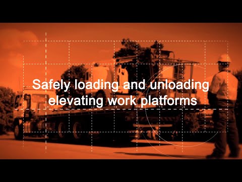 Safely loading and unloading elevating work platforms