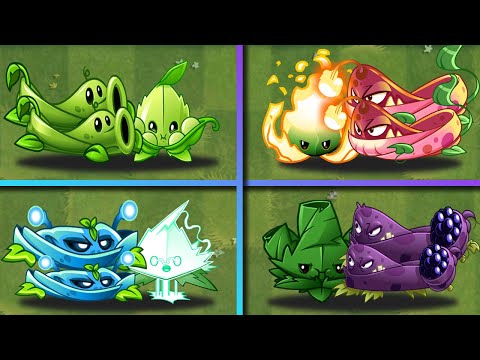 4 Team Vine Plants + Mint Battles - Who Will Win? - PvZ 2 Team Plants vs Team Plants