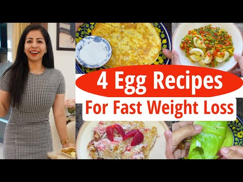 How To Lose Weight Fast | 4 Egg Recipes For Fast Weight Loss In Hindi | Egg Diet Plan | Fat to Fab Video