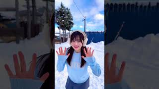 雪ではしゃぐアラサー独身女。 #shorts