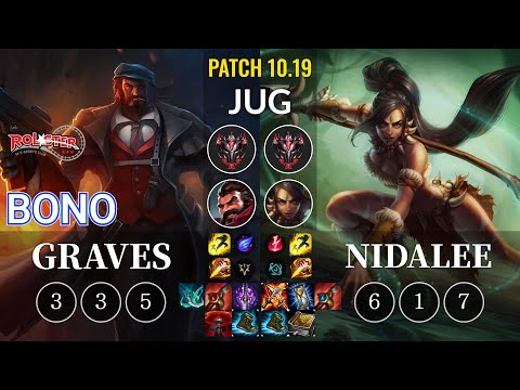 KT Bono Graves vs Nidalee Jungle - KR Patch 10.19