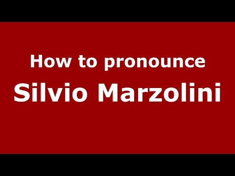 How to pronounce Silvio Marzolini (Spanish/Argentina) - PronounceNames.com