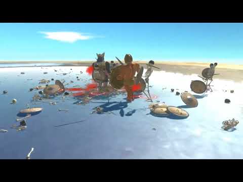 Achilles and Ghor hammer vs 35 skeleton warriors | animal revolt battle simulation | arbs test