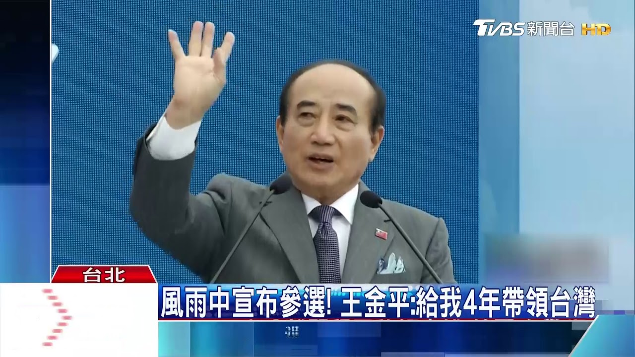 風雨中宣布參選! 王金平:給我4年帶領台灣