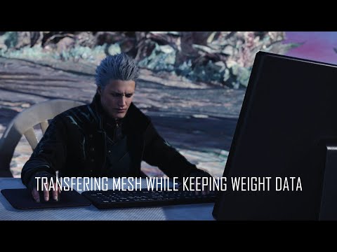 RE Engine Mod Tutorial. Transfering Mesh from One Armature to Another While Keeping Weight Data.