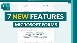 Top 7 Microsoft Forms New Features | Summer 2021 | Formatting, Word Cloud, Teams integration & more