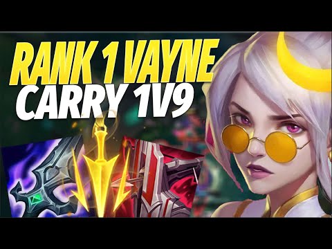 RANK 1 VAYNE CARRYING HIS TEAM 1V9 PLAYING VAYNE TOP  | LEAGUE OF LEGENDS SEASON  2022