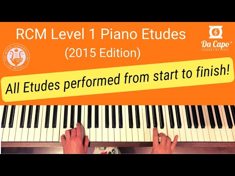 RCM Level 1 Piano Etudes (2015 ed.) - all pieces performed in full!