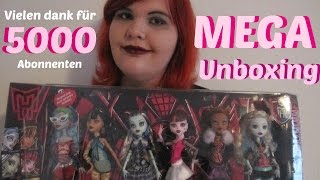 5000 Abonnenten Spezial! Monster High Mega Unboxing Originale Ghoul Kollektion [HD] | Deutsch