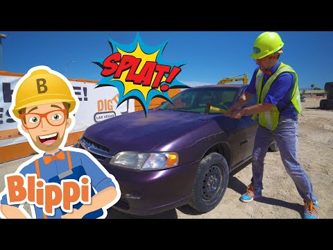 Blippi | Blippi CRUSH!! | Educational Videos for Toddlers | Cars for Children