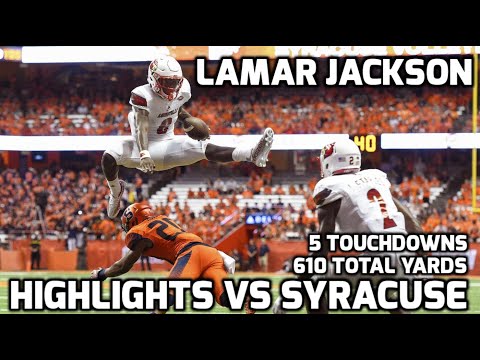 Lamar Jackson vs Syracuse || 2016 Highlights || 610 YARDS 5 TDS