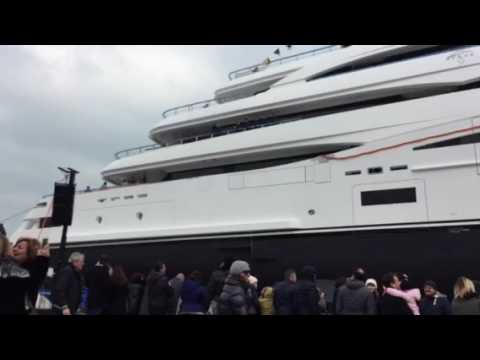 Launch of CRN super yacht Cloud 9 in Ancona