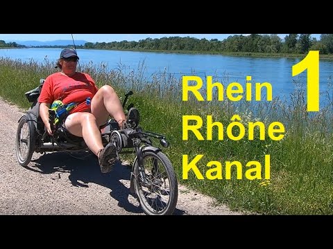 Radtour im Elsass Schwarzwald Kaiserstuhl - Rhein-Rhone-Kanal Radweg [Liegerad Recumbent on Tour]