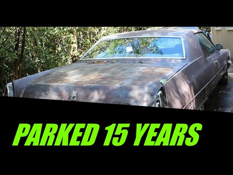 1971 CADILLAC COUPLE DEVILLE ABANDONED FOR 15 YEARS IN THE BACKYARD.