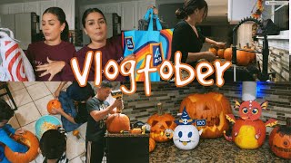 Vlogtober 2023 | Aldi & Target Pick up + Busy mom + Carving & Painting Pumpkins!