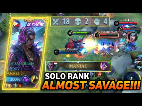 ALMOST SAVAGE | BRODY INSANE DAMAGE | TOP 1 BRODY | MLBB