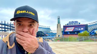 Walking through Patriot Place at Gillette Stadium