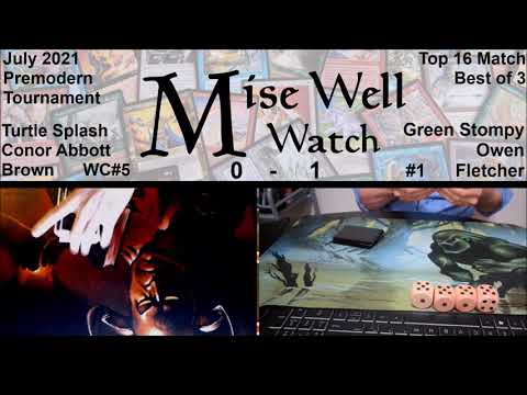 July 2021 Premodern Monthly - Top 16 Match - Turtle Splash vs Green Stompy