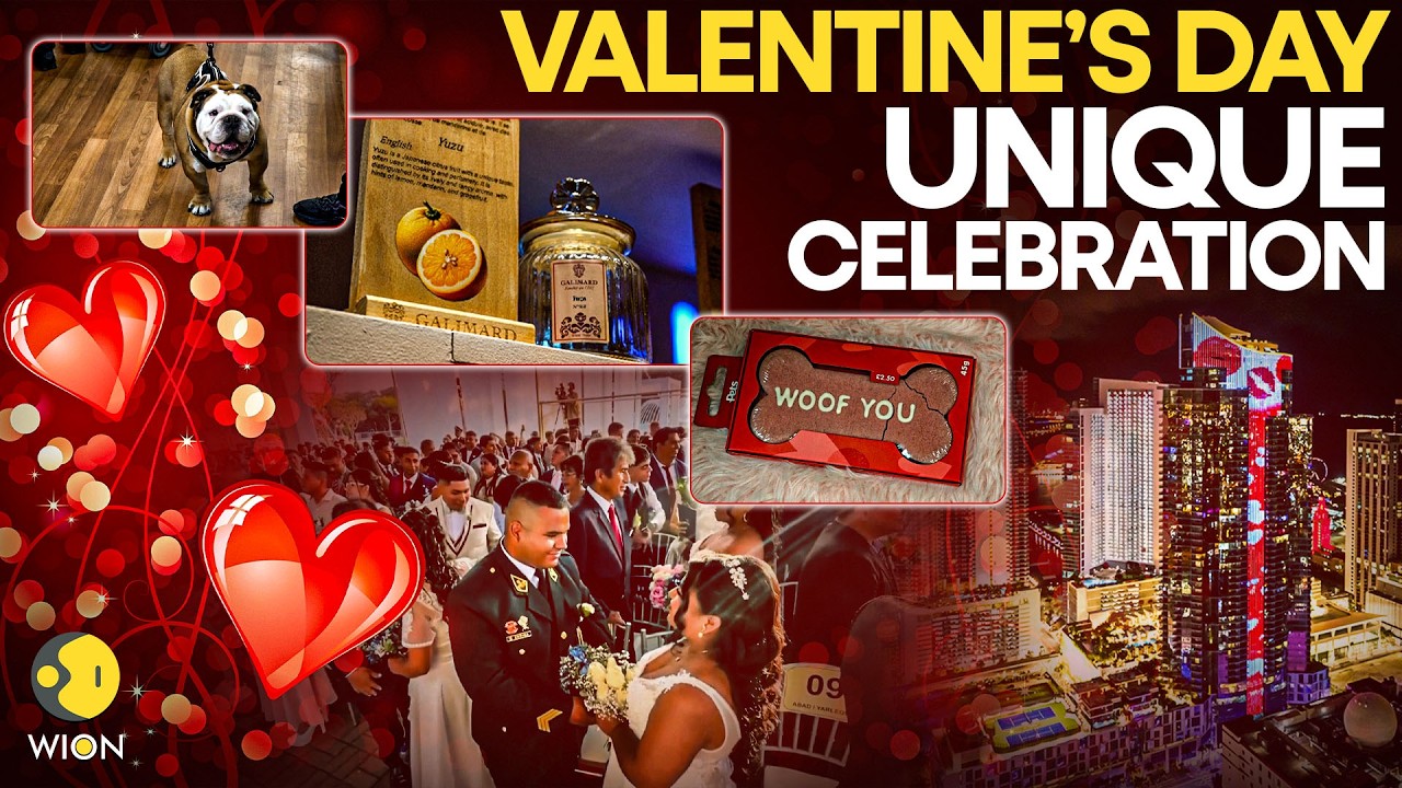 Valentine’s Day: Global Celebrations in Unique Ways, From Mass Weddings to Skyscraper Light Shows