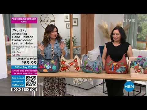 Anuschka HandPainted Embroidered Leather Hobo