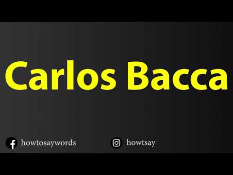 How To Pronounce Carlos Bacca