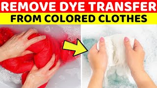 How to Remove Dye Transfer Stains From Colored & White Clothes With Home Remedies