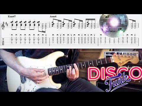 10 Great Disco/Funk Riffs (Chic, Donna Summer...) | TAB | Tutorial | Lesson | Cover