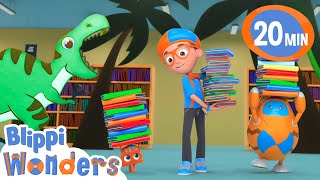 Blippi Visits the Library! 📚✨ Adventures in Reading |  Learning Videos for Kids 🔵🟠