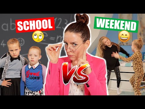 SCHOOL vs WEEKEND!!! [School Day vs Weekend Sketches] ♥DeZoeteZusjes♥