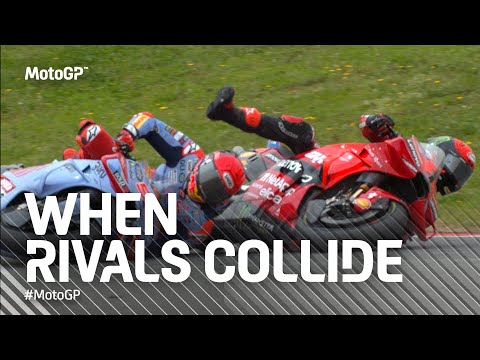 10 times rivals meet on track! 💥 | #MotoGP