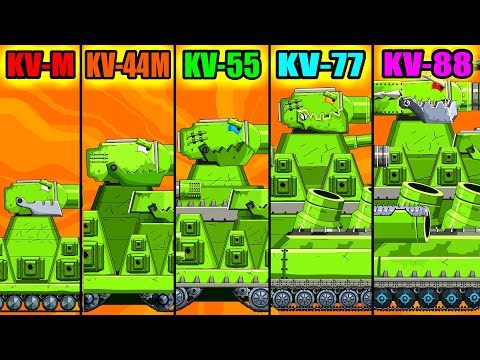 Эволюция Гибридов - Evolution of Hybrids KV-44M, 55, 77, 88| Мультики про танки | Arena Tank Cartoon