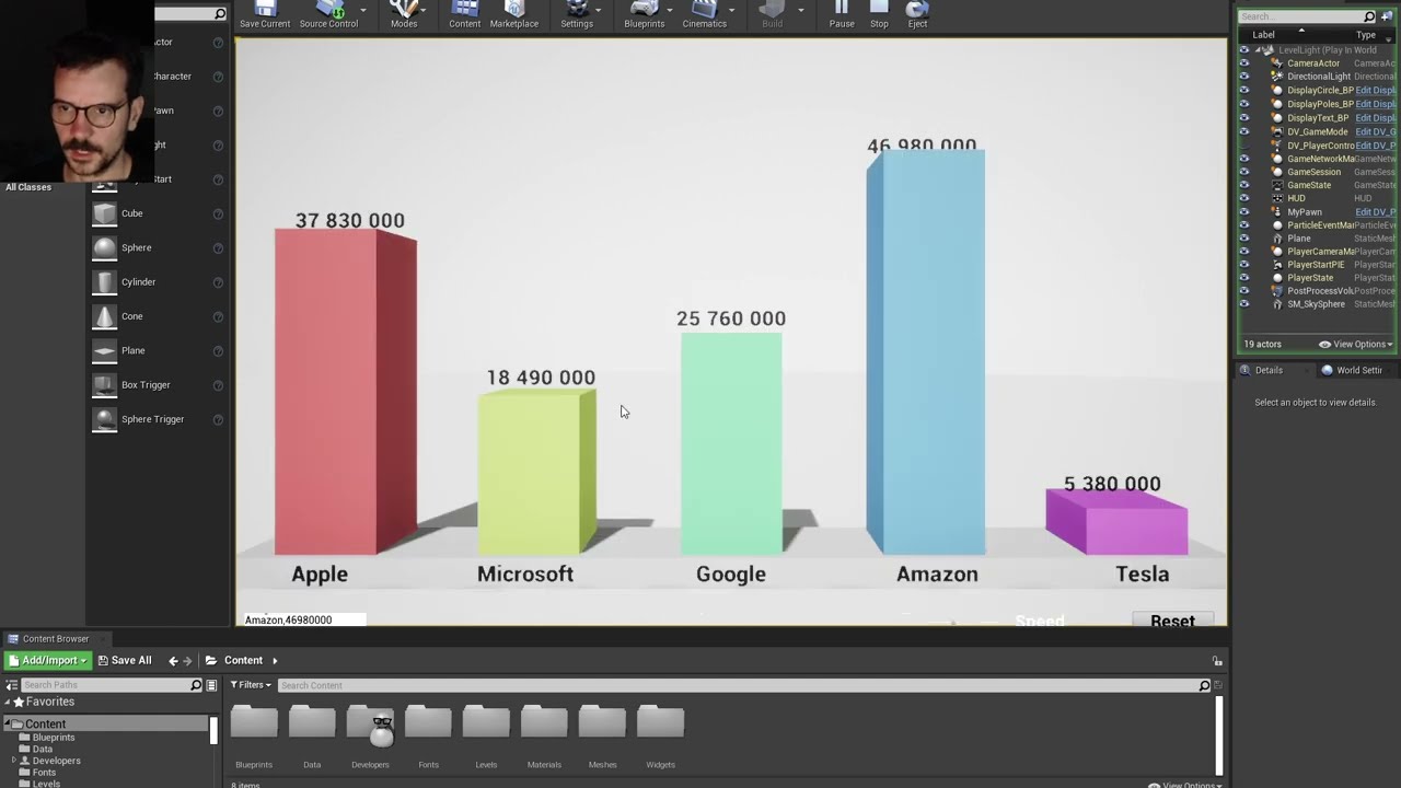 Data Visualization Tool made with Unreal Engine