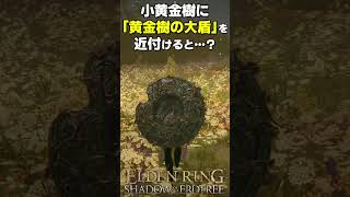 巫女の村の小黄金樹に「黄金樹の大盾」を近付けると驚きの出来事が…！？#エルデンリングDLC #shorts