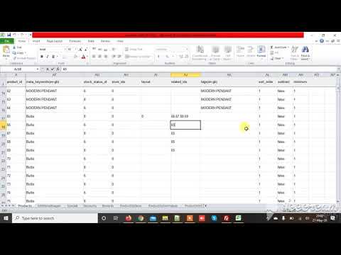 related product bulk upload opencart