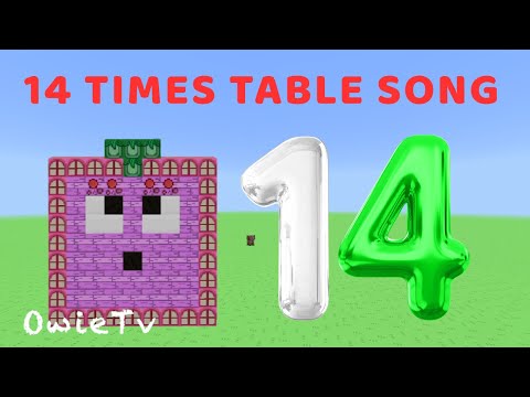 14 Times Table Song | Multiplication Song for Kids | Minecraft Numberblocks Counting Songs