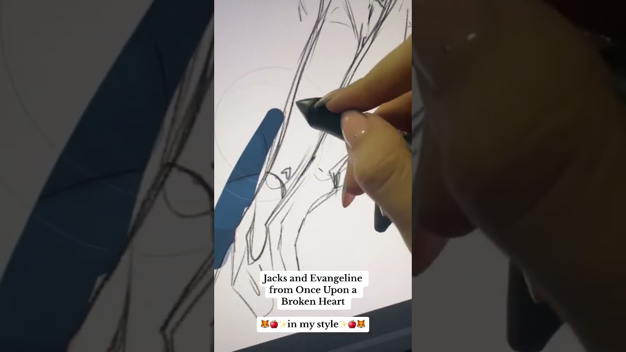 Jacks & Evangeline from Once Upon a Broken Heart by Laia Lopez #shorts #speedpainting