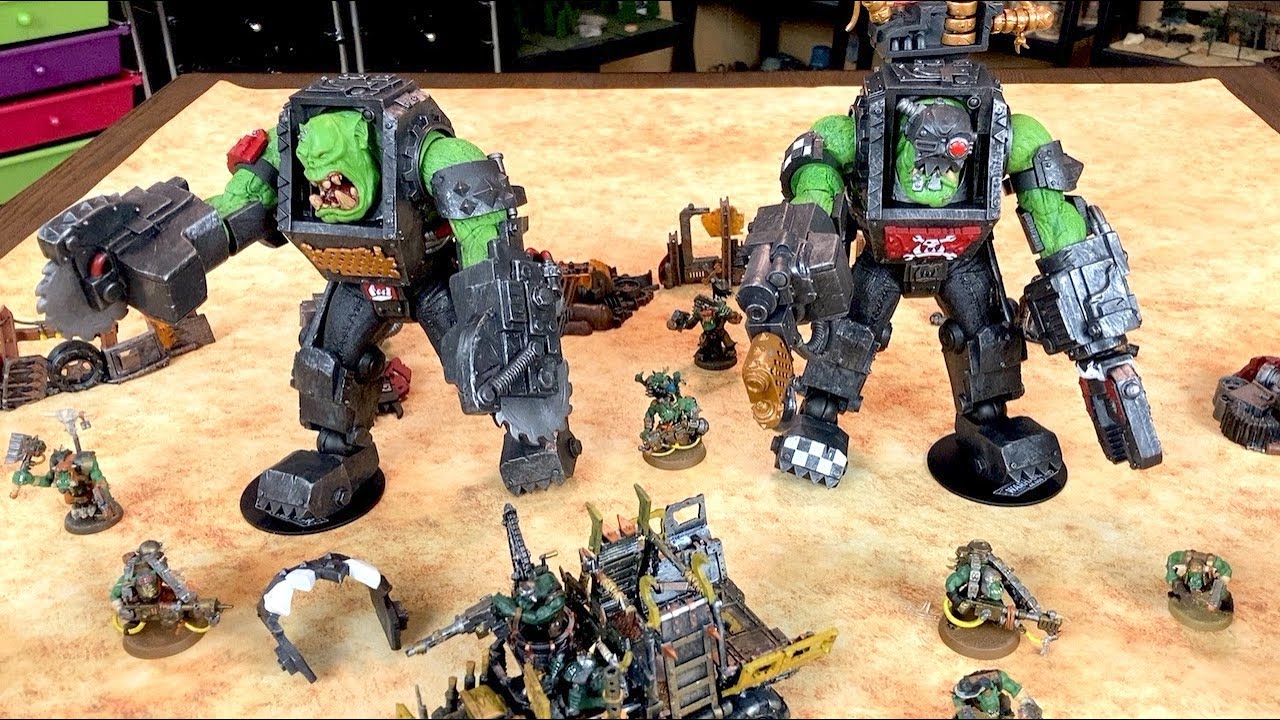 Warhammer 40k Ork Big Mek and MegaNob Figures from McFarlane Toys