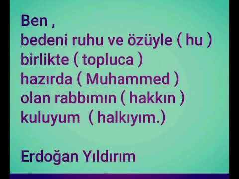 Kulumu sevince..... "birlik halinde görmek"  Erdoğan Yıldırım efendi "vahdet  #tevhid
