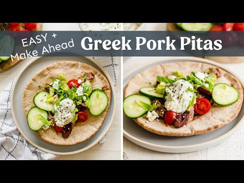 Greek Pitas with Pulled Pork