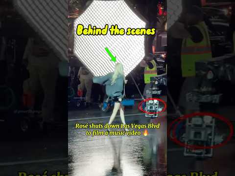 Ros&eacute; shuts down Las Vegas Blvd to film &lsquo;Messy&rsquo; MV #ros&eacute; #blackpink #messy #f1 #shorts #fypシ゚viral