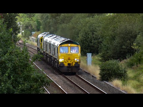 *MEGA FL CONVOY* 66616 & 66622 & 66620 & 66614 & 70017 & 66601 on OK98 @ Cow Lane on 12.09.20 - HD