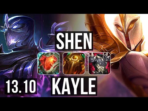 SHEN vs KAYLE (TOP) | 2.6M mastery, 1700+ games, 4/2/16 | KR Diamond | 13.10