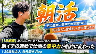 朝5:30起床で筋トレ＆ウォーキング計6km！1年続けて気づいた朝運動の最強メリット｜29歳社会人 自分磨きVlog