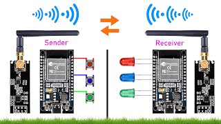 ESP32 + nRF24L01 PA LNA Wireless LED Control | 3 Buttons & 3 LEDs | Full Transmitter & Receiver DIY