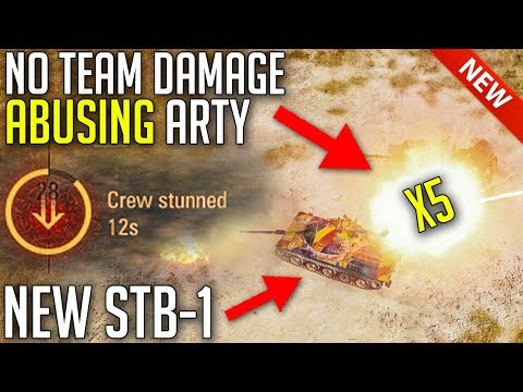 New STB-1 vs No Team Damage Abusing Arty ► World of Tanks Update 1.6 Review