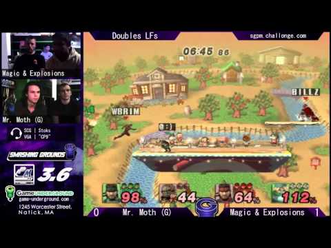 Rock em Stok em Smashbros LF - Project M 3.6 Doubles - Magic & Explosions (R) vs Mr Moth (G)