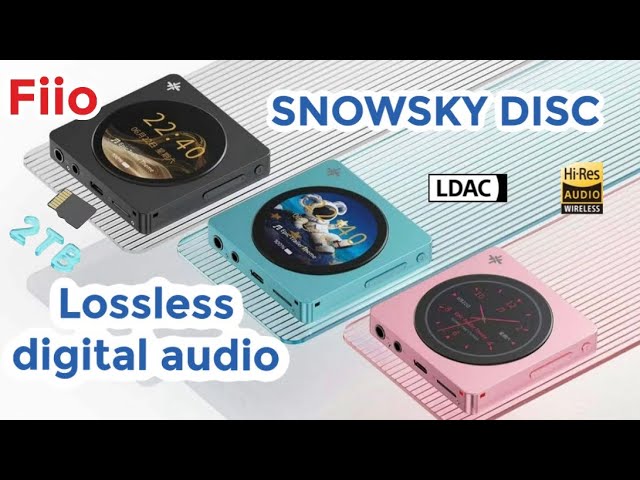 Vídeo relacionado con FIIO DISC - Reproductor de música portátil HiFi, reproductor de audio digital dual DAC con salidas de 3.5 mm y 4.4 mm, Bluetooth 5.4 LDAC, pantalla táctil (azul)