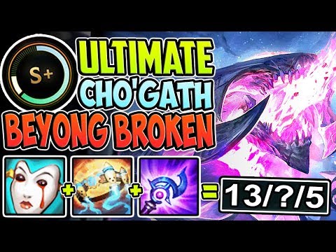 ULTIMATE CHO'GATH CARRY | DAMAGE BEYOND BROKEN | Cho'Gath Top Lane Build S8 Ranked League of Legends